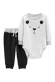 Carter's Set de body si pantaloni sport, cu model urs Fete