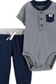 Carter's Set de pantaloni si body cu model in dungi, 2 piese Baieti