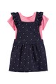 Carter's Set de body si rochie - 2 piese, Albastru inchis/Roz Fete