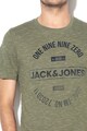 Jack & Jones Tricou slim fit cu imprimeu logo si dungi Mick Barbati