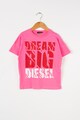 Diesel Тениска Kyan с текстова шарка и пайети Момичета