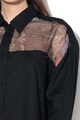 Diesel Camasa supradimesionata din material poplin, cu insertii transparente C-Gesien Femei