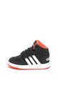 adidas Performance Pantofi sport mid-high de piele ecologica, cu velcro Hoops Fete