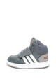 adidas Performance Pantofi sport mid-high de piele ecologica cu velcro Hoops Fete