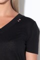 Maison Scotch V-nyakú póló hímzett felirattal női