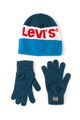 Levi's Set de caciula si manusi din tricot, cu logo Barbati