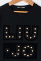 Liu Jo Tricou cu imprimeu logo si aplicatii cu nituri Fete