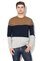 Jack & Jones Pulover cu decolteu la baza gatului si model colorblock Flash Barbati