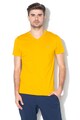 Gant Tricou slim fit cu decolteu in V si logo Barbati