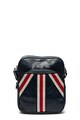 Pepe Jeans London Geanta crossbody de piele ecologica, cu aplicatii textile Yasur Barbati