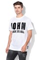 John Richmond Tricou cu aplicatie logo de piele ecologica Kneller Barbati