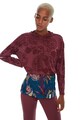 DESIGUAL Kapucnis modáltartalmú pulóver paisley mintával női