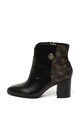 GUESS Botine de piele cu model logo Femei