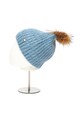 Liu Jo Плетена шапка с пухен помпон от енот Жени
