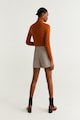 Mango Fusta-pantalon mini cu model in carouri Alexa Femei