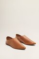 Mango Pantofi slip-on de piele cu varf ascutit Babu Femei