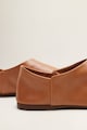 Mango Pantofi slip-on de piele cu varf ascutit Babu Femei