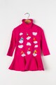 Agatha Ruiz de la Prada Rochie cu guler drapat si aplicatii de catifea Fete