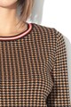 Only Zandra finomkötött tyúklábmintás pulóver női
