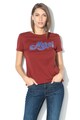 JdY Tricou cu model text catifelat Alicia Femei