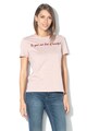 JdY Tricou cu model text catifelat Alicia Femei