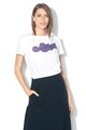 JdY Tricou cu model text catifelat Alicia Femei