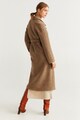 Mango Lisi gyapjútartalmú kabát övvel női