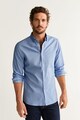 Mango Camasa slim fit din amestec de modal Twill Barbati