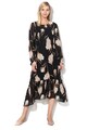 Vero Moda Rochie cambrata cu model floral si terminatie evazata Femei