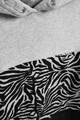 NEXT Kapucnis ruha zebramintás panellel Lány