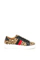 Steve Madden Pantofi sport de piele cu par scurt si animal print Belle Femei