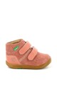 Kickers kids Ghete de piele intoarsa cu benzi velcro Kira Fete