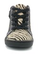 Kickers kids Tenisi de piele intoarsa si piele, cu animal print Fete