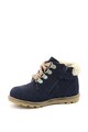 Kickers kids Bocanci de piele nabuc cu garnituri de blana shearling sintetica Nonohook Baieti