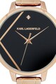 Karl Lagerfeld Kristállyal díszített kerek analóg karóra női