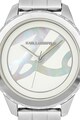 Karl Lagerfeld Ceas analog rotund cu insertii mother-of-pearl Femei