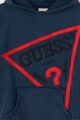 GUESS JEANS Hanorac cu imprimeu logo si buzunar kangaroo Fete