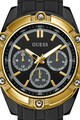 GUESS Ceas rotund cu o curea de silicon Barbati