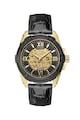 GUESS Ceas automatic, cu o curea de piele Barbati