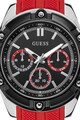 GUESS Ceas cu functii multiple si curea de silicon Barbati