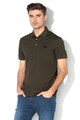 Emporio Armani Tricou polo din amestec de lyocell, cu aplicatie logo Barbati