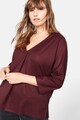 VIOLETA BY MANGO Bluza cu decolteu in V si maneci 3/4 Bambo Femei