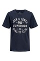 Jack & Jones Tricou cu decolteu la baza gatului si imprimeu logo Jeans Baieti