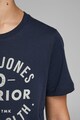Jack & Jones Памучна тениска с лого и овално деколте Момчета
