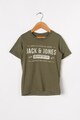 Jack & Jones Памучна тениска с лого и овално деколте Момчета