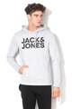 Jack & Jones Logómintás kapucnis pulóver kenguruzsebbel férfi