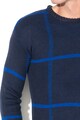 Jack & Jones Кариран пуловер Blinky с рипсени краища Мъже