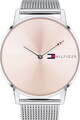 Tommy Hilfiger Ceas quartz cu o curea tip plasa, de otel inoxidabil Femei