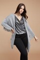 Fiorella Rubino Cardigan cu franjuri si insertii de lurex Femei