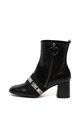 Love Moschino Botine de piele cu toc masiv Femei